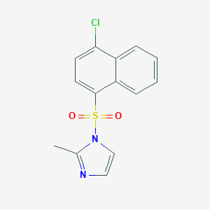 molecular formula C14H11ClN2O2S B512952 1-[(4-chloro-1-naphthyl)sulfonyl]-2-methyl-1H-imidazole CAS No. 898639-98-0