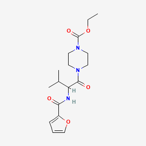 molecular formula C17H25N3O5 B5129534 ethyl 4-(N-2-furoylvalyl)-1-piperazinecarboxylate 