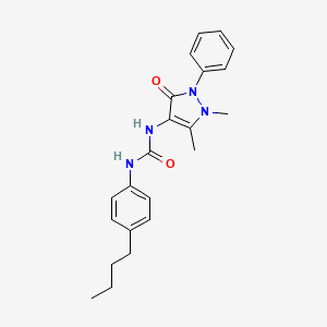 molecular formula C22H26N4O2 B5129537 N-(4-butylphenyl)-N'-(1,5-dimethyl-3-oxo-2-phenyl-2,3-dihydro-1H-pyrazol-4-yl)urea 