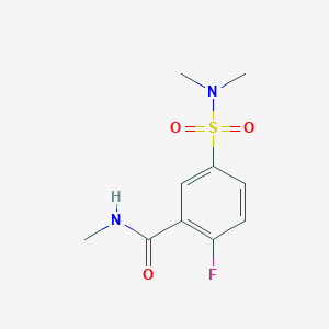molecular formula C10H13FN2O3S B5129539 5-[(dimethylamino)sulfonyl]-2-fluoro-N-methylbenzamide 