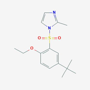 molecular formula C16H22N2O3S B512955 1-{[5-(Tert-butyl)-2-ethoxyphenyl]sulfonyl}-2-methylimidazole CAS No. 898639-87-7