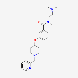 molecular formula C23H32N4O2 B5129554 N-[2-(dimethylamino)ethyl]-N-methyl-3-{[1-(2-pyridinylmethyl)-4-piperidinyl]oxy}benzamide 