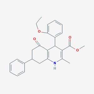 molecular formula C26H27NO4 B5129563 methyl 4-(2-ethoxyphenyl)-2-methyl-5-oxo-7-phenyl-1,4,5,6,7,8-hexahydro-3-quinolinecarboxylate 