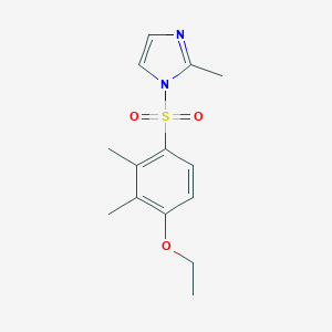 molecular formula C14H18N2O3S B512957 1-[(4-Ethoxy-2,3-dimethylphenyl)sulfonyl]-2-methylimidazole CAS No. 898639-83-3