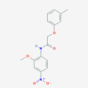 molecular formula C16H16N2O5 B5129570 N-(2-methoxy-4-nitrophenyl)-2-(3-methylphenoxy)acetamide 
