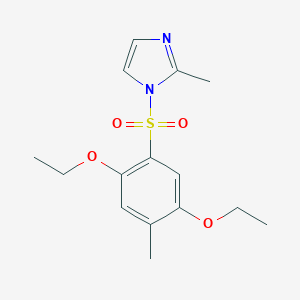 molecular formula C15H20N2O4S B512958 1-((2,5-diethoxy-4-methylphenyl)sulfonyl)-2-methyl-1H-imidazole CAS No. 898639-77-5