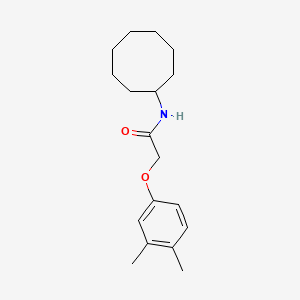 molecular formula C18H27NO2 B5129580 N-cyclooctyl-2-(3,4-dimethylphenoxy)acetamide 