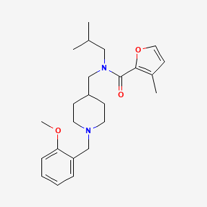 molecular formula C24H34N2O3 B5129615 N-isobutyl-N-{[1-(2-methoxybenzyl)-4-piperidinyl]methyl}-3-methyl-2-furamide 