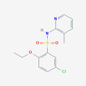 molecular formula C14H15ClN2O3S B512963 5-chloro-2-ethoxy-N-(3-methyl-2-pyridinyl)benzenesulfonamide CAS No. 940988-94-3