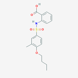 molecular formula C18H21NO5S B512964 2-{[(4-Butoxy-3-methylphenyl)sulfonyl]amino}benzoic acid CAS No. 940989-11-7