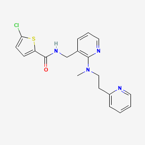 molecular formula C19H19ClN4OS B5129640 5-chloro-N-[(2-{methyl[2-(2-pyridinyl)ethyl]amino}-3-pyridinyl)methyl]-2-thiophenecarboxamide 