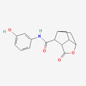 molecular formula C15H15NO4 B5129644 N-(3-hydroxyphenyl)-2-oxohexahydro-2H-3,5-methanocyclopenta[b]furan-7-carboxamide 