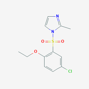 molecular formula C12H13ClN2O3S B512966 4-Chloro-1-ethoxy-2-[(2-methylimidazolyl)sulfonyl]benzene CAS No. 898639-71-9