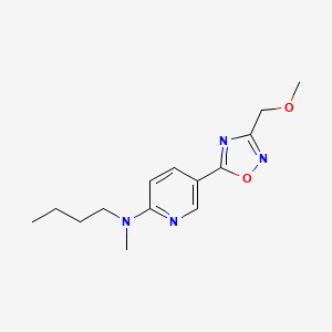 molecular formula C14H20N4O2 B5129668 N-butyl-5-[3-(methoxymethyl)-1,2,4-oxadiazol-5-yl]-N-methyl-2-pyridinamine 