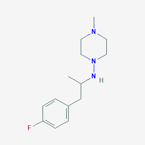 molecular formula C14H22FN3 B5129675 N-[2-(4-fluorophenyl)-1-methylethyl]-4-methyl-1-piperazinamine 