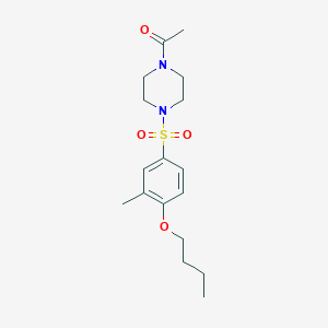 1-Acetyl-4-[(4-butoxy-3-methylphenyl)sulfonyl]piperazine