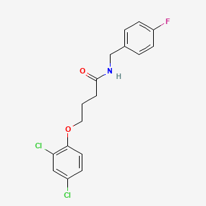 molecular formula C17H16Cl2FNO2 B5129693 4-(2,4-dichlorophenoxy)-N-(4-fluorobenzyl)butanamide 