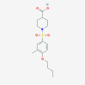 1-(4-Butoxy-3-methylbenzenesulfonyl)piperidine-4-carboxylic acid