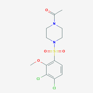 1-[4-(3,4-Dichloro-2-methoxybenzenesulfonyl)piperazin-1-yl]ethan-1-one