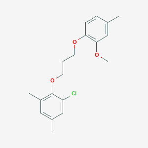 molecular formula C19H23ClO3 B5129715 1-chloro-2-[3-(2-methoxy-4-methylphenoxy)propoxy]-3,5-dimethylbenzene 
