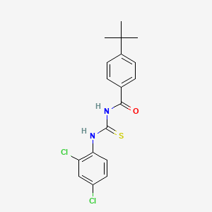molecular formula C18H18Cl2N2OS B5129735 4-tert-butyl-N-{[(2,4-dichlorophenyl)amino]carbonothioyl}benzamide 