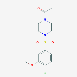 molecular formula C13H17ClN2O4S B512974 1-[4-(4-Chloro-3-methoxybenzenesulfonyl)piperazin-1-yl]ethan-1-one CAS No. 941263-73-6