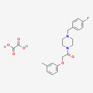 molecular formula C22H25FN2O6 B5129745 1-(4-fluorobenzyl)-4-[(3-methylphenoxy)acetyl]piperazine oxalate 