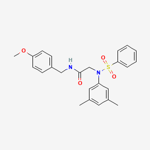 molecular formula C24H26N2O4S B5129766 N~2~-(3,5-dimethylphenyl)-N~1~-(4-methoxybenzyl)-N~2~-(phenylsulfonyl)glycinamide 