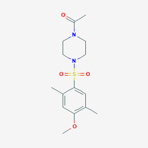 molecular formula C15H22N2O4S B512979 1-[4-(4-Methoxy-2,5-dimethylbenzenesulfonyl)piperazin-1-yl]ethan-1-one CAS No. 941263-88-3