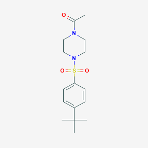 molecular formula C16H24N2O3S B512981 1-Acetyl-4-[(4-tert-butylphenyl)sulfonyl]piperazine CAS No. 925635-15-0