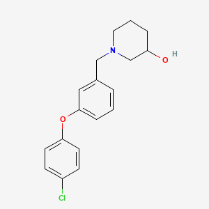 molecular formula C18H20ClNO2 B5129815 1-[3-(4-chlorophenoxy)benzyl]-3-piperidinol 