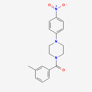 molecular formula C18H19N3O3 B5129821 1-(3-methylbenzoyl)-4-(4-nitrophenyl)piperazine 