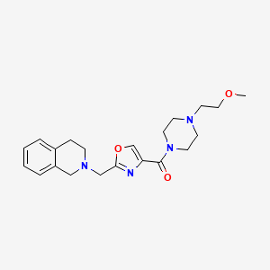 molecular formula C21H28N4O3 B5129829 2-[(4-{[4-(2-methoxyethyl)-1-piperazinyl]carbonyl}-1,3-oxazol-2-yl)methyl]-1,2,3,4-tetrahydroisoquinoline 