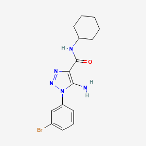 molecular formula C15H18BrN5O B5129850 5-amino-1-(3-bromophenyl)-N-cyclohexyl-1H-1,2,3-triazole-4-carboxamide 