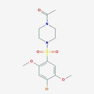 1-Acetyl-4-[(4-bromo-2,5-dimethoxyphenyl)sulfonyl]piperazine