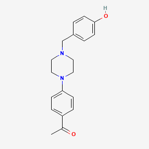 molecular formula C19H22N2O2 B5129917 1-{4-[4-(4-hydroxybenzyl)-1-piperazinyl]phenyl}ethanone 