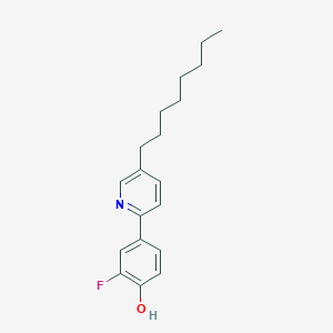 molecular formula C19H24FNO B5129930 2-fluoro-4-(5-octyl-2-pyridinyl)phenol 