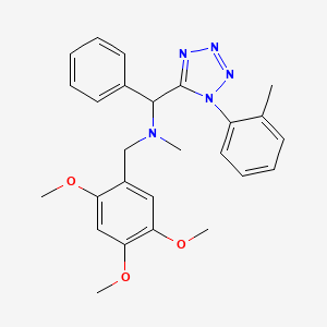 molecular formula C26H29N5O3 B5129959 N-methyl-1-[1-(2-methylphenyl)-1H-tetrazol-5-yl]-1-phenyl-N-(2,4,5-trimethoxybenzyl)methanamine 