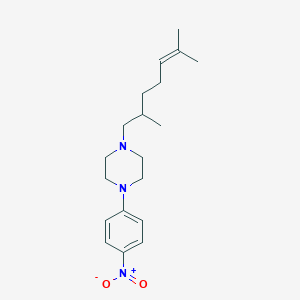 molecular formula C19H29N3O2 B5129972 1-(2,6-dimethyl-5-hepten-1-yl)-4-(4-nitrophenyl)piperazine 
