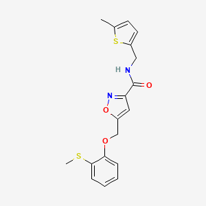 molecular formula C18H18N2O3S2 B5130007 N-[(5-methyl-2-thienyl)methyl]-5-{[2-(methylthio)phenoxy]methyl}-3-isoxazolecarboxamide 