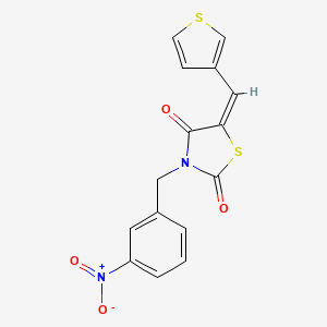 3-(3-nitrobenzyl)-5-(3-thienylmethylene)-1,3-thiazolidine-2,4-dione