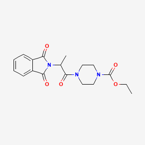 ethyl 4-[2-(1,3-dioxo-1,3-dihydro-2H-isoindol-2-yl)propanoyl]-1-piperazinecarboxylate