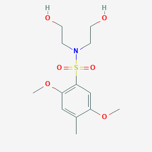 molecular formula C13H21NO6S B513007 Bis(2-hydroxyethyl)[(2,5-dimethoxy-4-methylphenyl)sulfonyl]amine CAS No. 942703-17-5