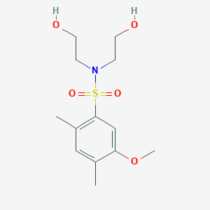 molecular formula C13H21NO5S B513008 Bis(2-hydroxyethyl)[(5-methoxy-2,4-dimethylphenyl)sulfonyl]amine CAS No. 942703-23-3