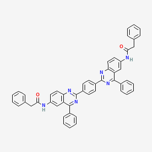 molecular formula C50H36N6O2 B5130080 N,N'-[1,4-phenylenebis(4-phenyl-2,6-quinazolinediyl)]bis(2-phenylacetamide) 