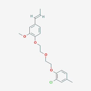 molecular formula C21H25ClO4 B5130083 2-chloro-1-(2-{2-[2-methoxy-4-(1-propen-1-yl)phenoxy]ethoxy}ethoxy)-4-methylbenzene 