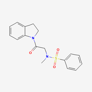 molecular formula C17H18N2O3S B5130103 N-[2-(2,3-dihydro-1H-indol-1-yl)-2-oxoethyl]-N-methylbenzenesulfonamide 
