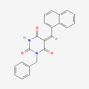 molecular formula C22H16N2O3 B5130122 1-benzyl-5-(1-naphthylmethylene)-2,4,6(1H,3H,5H)-pyrimidinetrione 