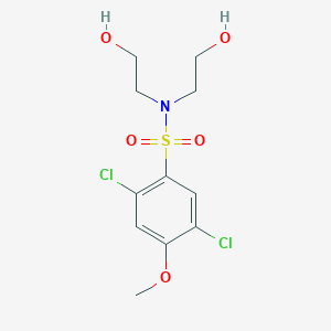 molecular formula C11H15Cl2NO5S B513013 [(2,5-Dichloro-4-methoxyphenyl)sulfonyl]bis(2-hydroxyethyl)amine CAS No. 942789-37-9