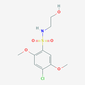 molecular formula C10H14ClNO5S B513014 [(4-Chloro-2,5-dimethoxyphenyl)sulfonyl](2-hydroxyethyl)amine CAS No. 942789-40-4